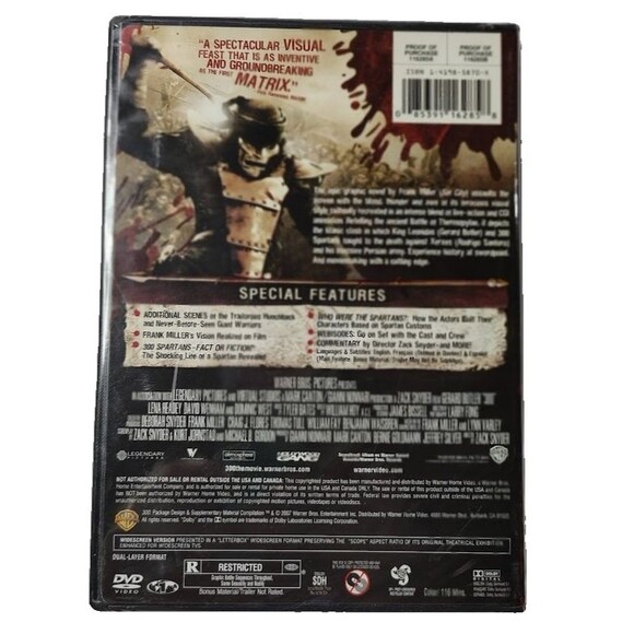 300 (Two-Disc Special Edition) DVDs Titans Spartans NEW 2007 - Picture 2 of 4
